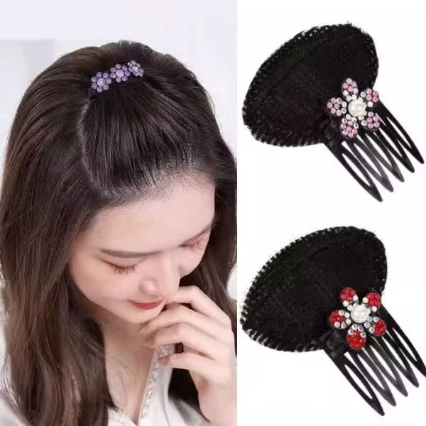 Invisible bangs for head top, hairpins on forehead, adds volume