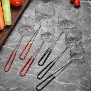 Stainless Steel Wire Leakage Pearl Milk Tea Coconut Mini Spoon Stall Yogurt Fruit Hot Pot Deepening Net Colander