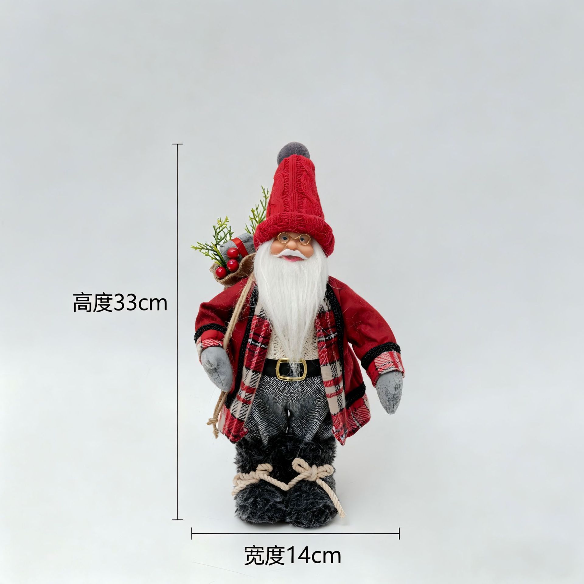 Navidad transfronteriza Muñeca de Papá Noel de 12 pulgadas Postura de pie Muñeca de Papá Noel Decoración de la ventana Regalos image 29