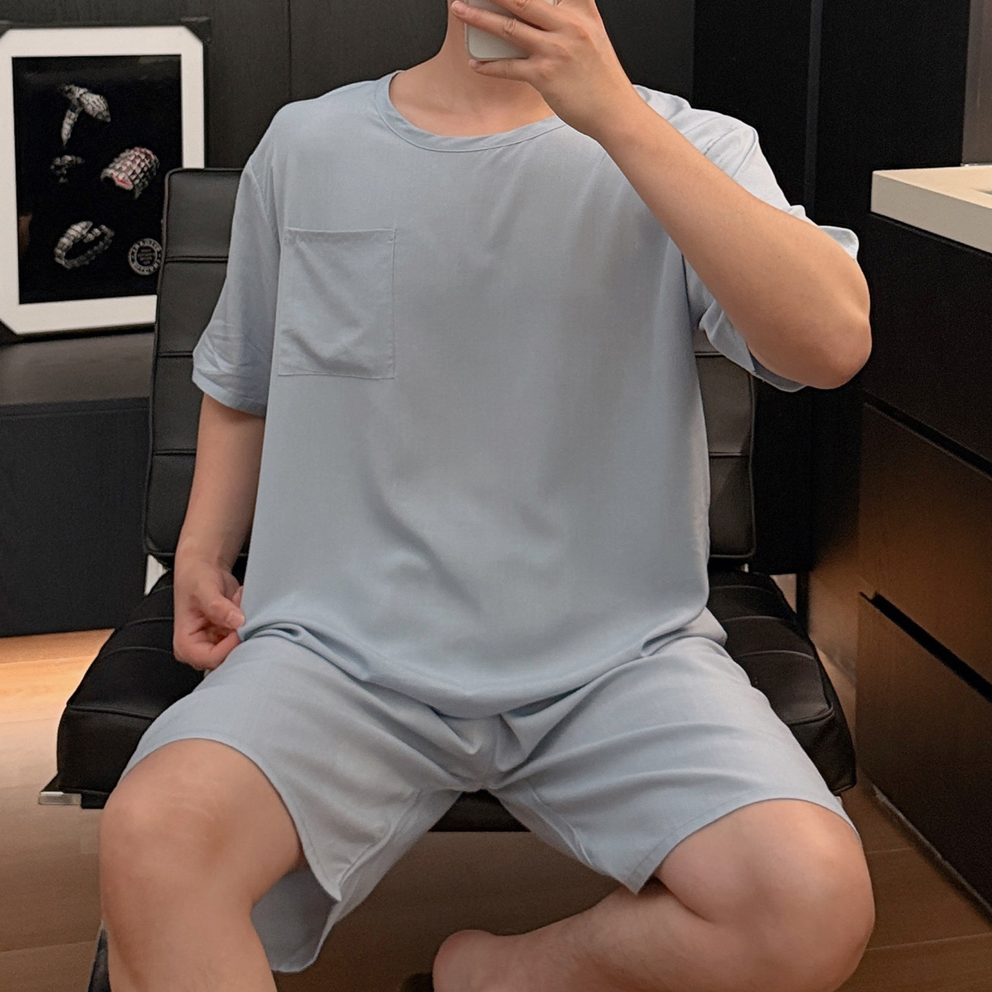 YY2328 쇼트-라이트 그레이