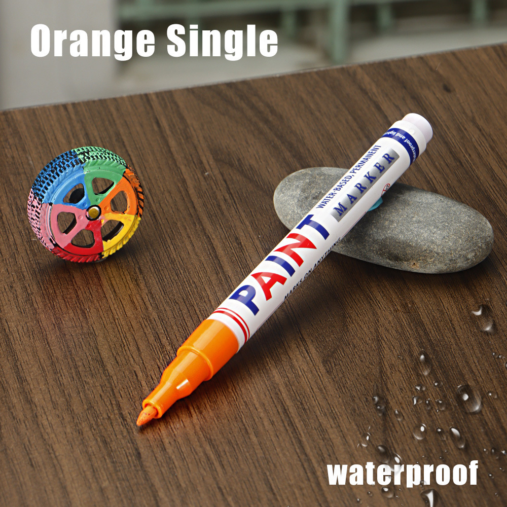 Pluma de pintura transfronteriza impermeable no se desvanece marca de secado rápido para neumáticos de automóviles muebles de estala de pintura de reparación