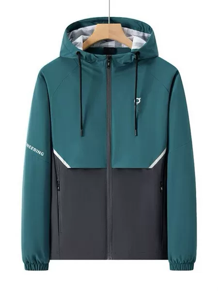Spring and Autumn Men's Outdoor Hooded Sun Protection Windbreaker Jacket on Unisex Hiking and Mountaineering Versatile Casual Jacket