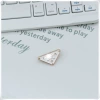 White triangle pin large size