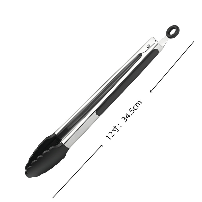 クロスボーダーシリコンフードクリップ高温耐性ステンレス鋼バーベキュークリップ 7 インチ 9inch 12inch フードクリップ揚げパンクリップ|undefined