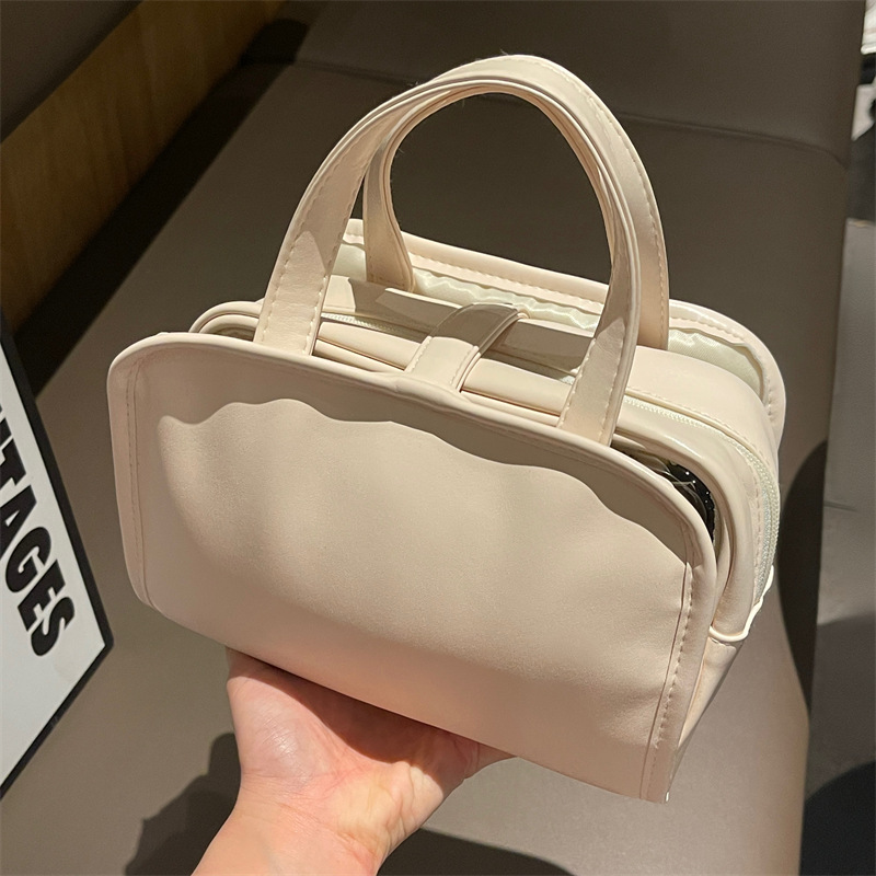 Bolsa de cosméticos de gran capacidad para mujer bolsa de lavado de viaje portátil de alta gama bolsa de almacenamiento de cepillo de maquillaje cosmético portátil impermeable