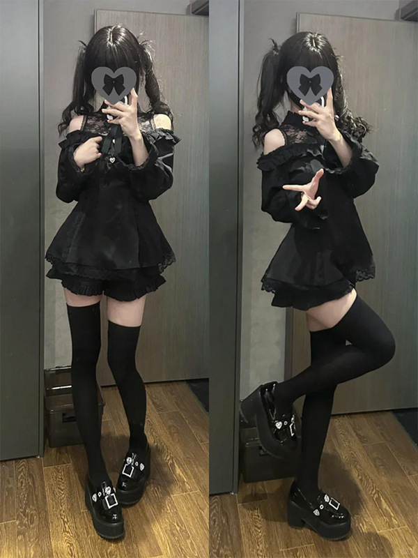 Japanese Dark Academy Style Jk Uniform Lace Suit Waist Slimming Spring and Autumn Dress High-Waisted Short Skirt Two-Piece Set