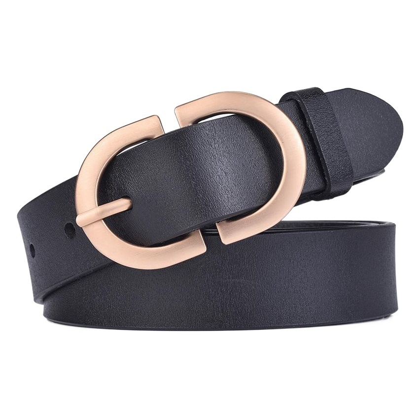 Cinturón de cuero para mujer Cinturón de cuero puro Estilo de mujer ins jeans simples para todo fósforo con monos decorativos