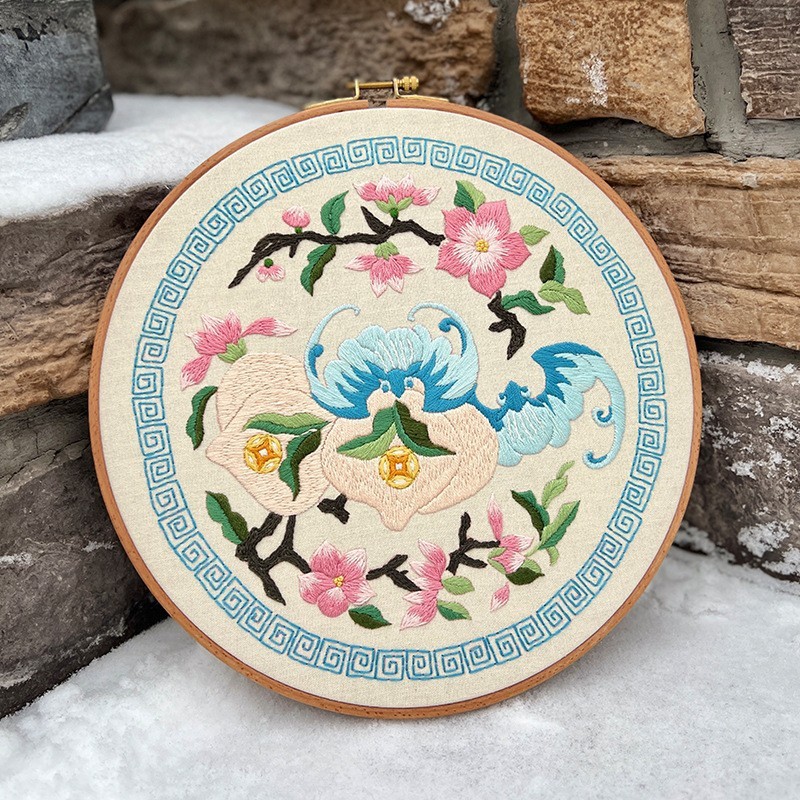 Bonito conjunto de bordado de serpiente Lu bordado inglés hecho a mano diy material paquete de dibujos animados animales decoración de la sala de estar