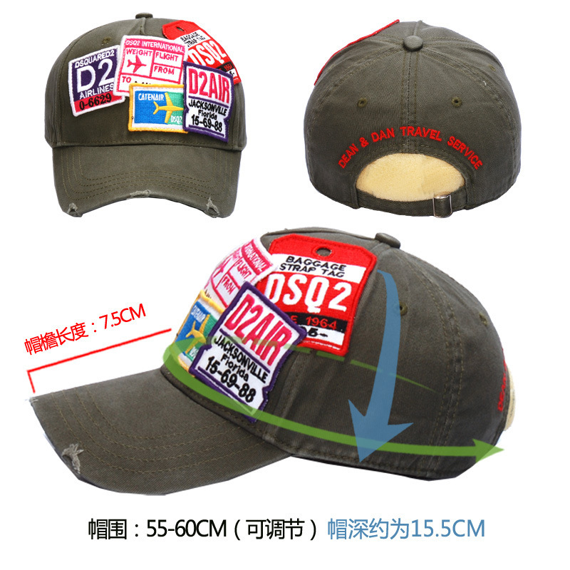 Europa y Estados Unidos bordados gorras de béisbol para hombres y mujeres sombreros de sol nuevos sombreros de alta gama sombreros de marea