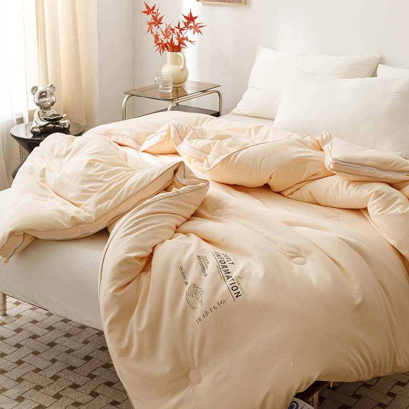 Yamian Solid Color Class a Three-Dimensional Soybean Fiber Quilt Autumn and Winter Quilt Four-Season Quilt Core Two-In-One Duvet