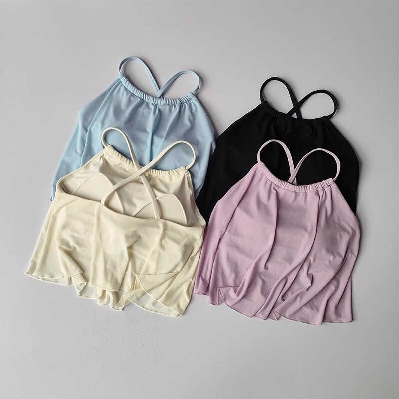 云感网纱瑜伽服背心女带胸垫健身上衣普拉提吊带运动文胸美背背心|undefined