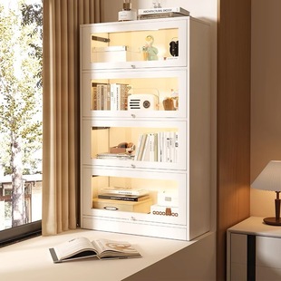 Bay Window Storage Cabinet Storage Rack Window Sill Small Bookcase Utility Cabinet Display Cabinet Floor-Standing Simple Modern Study Storage Cabinet