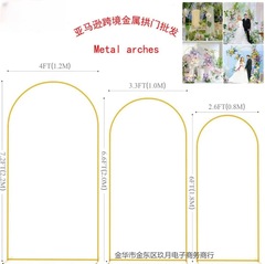 国境を越えたアマゾン金属アーチ卸売り結婚誕生日パーティーイベント会場に道具を配置するアーチ