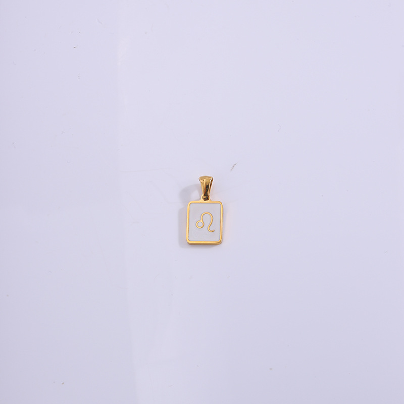 Acero de titanio transfronterizo simple 12 colgante de collar constelación mujeres Europa y América 18K universal conchas constelación colgante accesorios