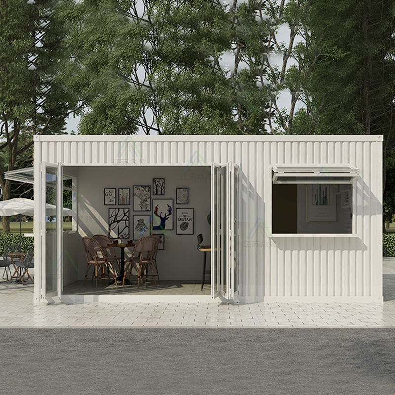 Contenedor casa móvil tienda cafetería tienda de té con leche coche de aperitivos calle comercial quiosco escénico B & B