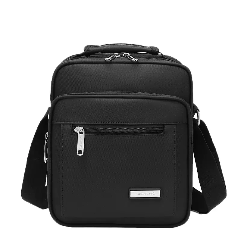 立款商务大容量男士单肩包手提斜挎包多层防泼水牛津布包立体有型