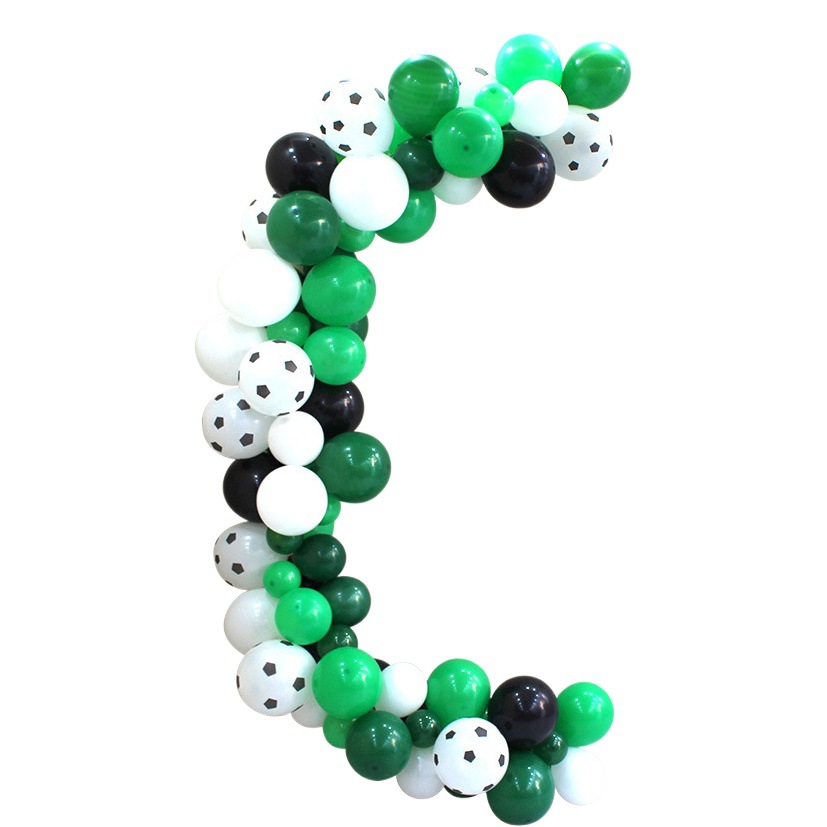 Niño niños fútbol tema cumpleaños decoración escena diseño familia fiesta globo Fondo pared Copa del Mundo globo