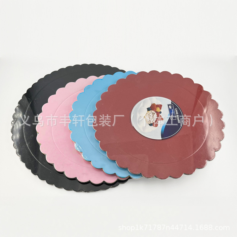 Comercio electrónico transfronterizo para pastel de color base almohadilla de pastel redondo pastel creativo almohadilla de papel de pastel de cumpleaños fábrica directa