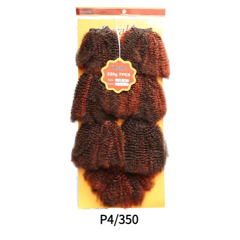Cortina de Cabello Rizado Africano de Seda de Proteína Suave y Alta Simulación