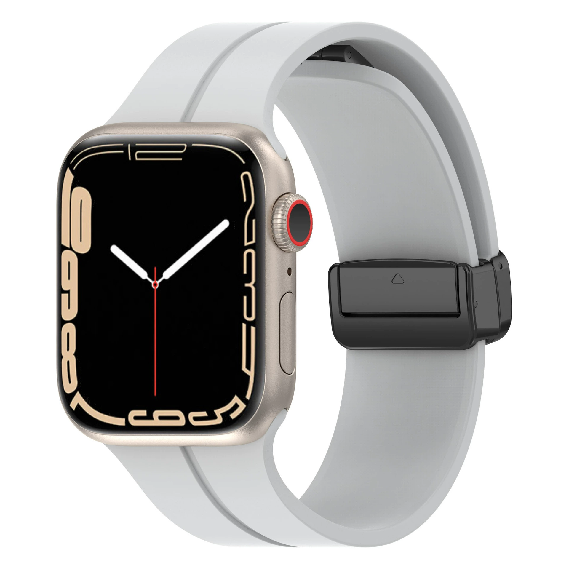 Применение Apple Watch iWatch876SE силиконовый магнитный ремешок Apple Watch однотонный складной браслет