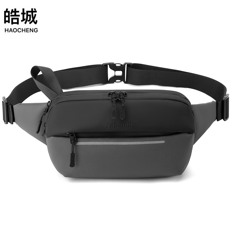 2024 nuevo bolso de mensajero simple casual para hombre reflectante transfronterizo multifuncional al aire libre deporte ciclismo bolsa de pecho al por mayor