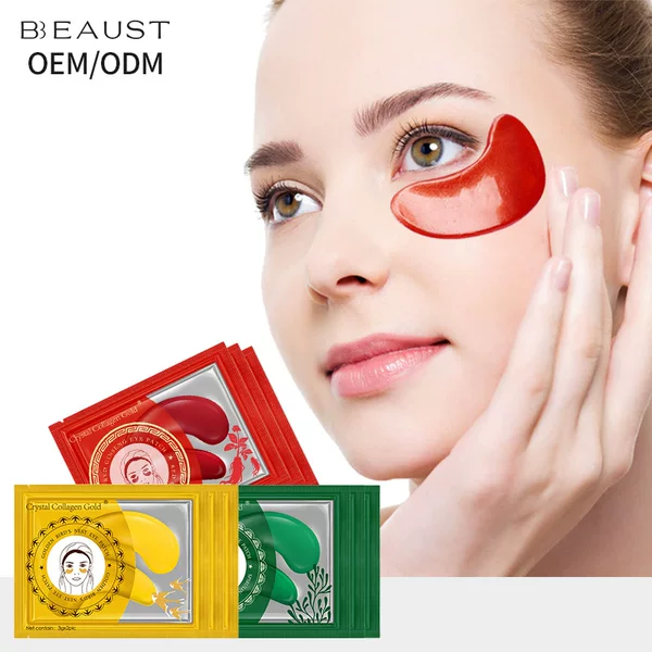 Cross-Border Foreign Trade Specializes in Red Ginseng Eye Mask, Green Seaweed to Improve Eye Wrinkles, Gold Collagen Hydrating Patch Eye Mask
