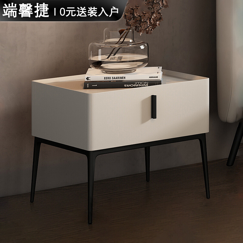 Italiano minimalista mesita de noche simple pequeño cajón único mesita de noche gabinete de almacenamiento combinación 2023 Nuevo