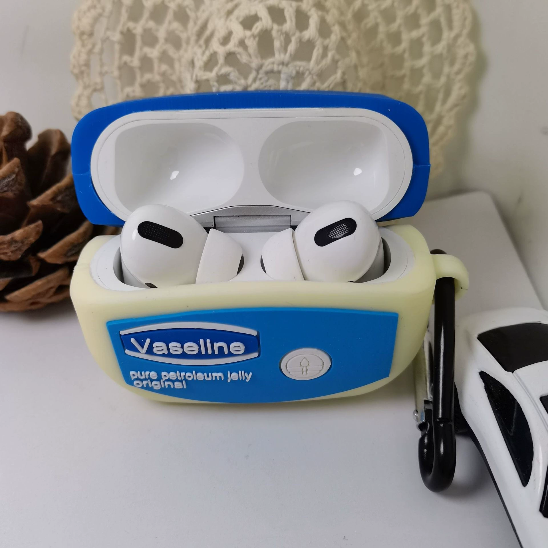 Blue cream, headphones, cartoon protective case, pro3, bluetooth