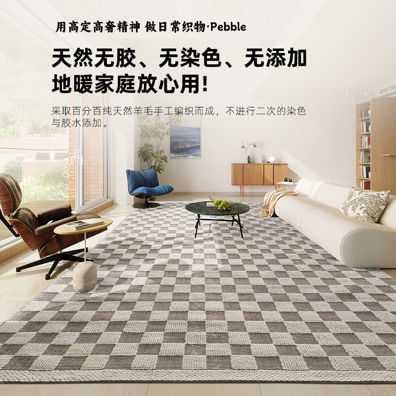 Fábrica de fuente alfombra de sala de estar de alta gama hecha a mano alfombra de cama doméstica alfombra de mesa de té alfombra sin pegamento al por mayor alfombra sucia