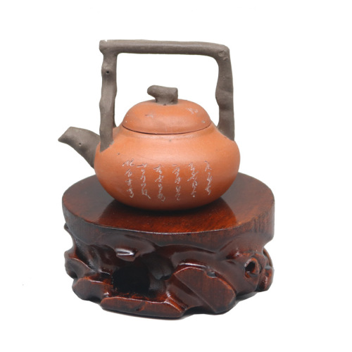 Solid Wood Teapot Base Stand, Tea Set Shelf Teapot Stand Round Tea Cozy Paddle Tea Ceremony Tea Set Heat Insulation Zisha Intention Race