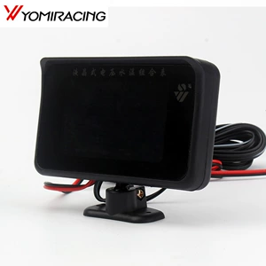 12V24V Car Modified Lcd Water Temperature and Voltage Combination Meter with Alarm, High-Precision Digital Water Temperature Gauge