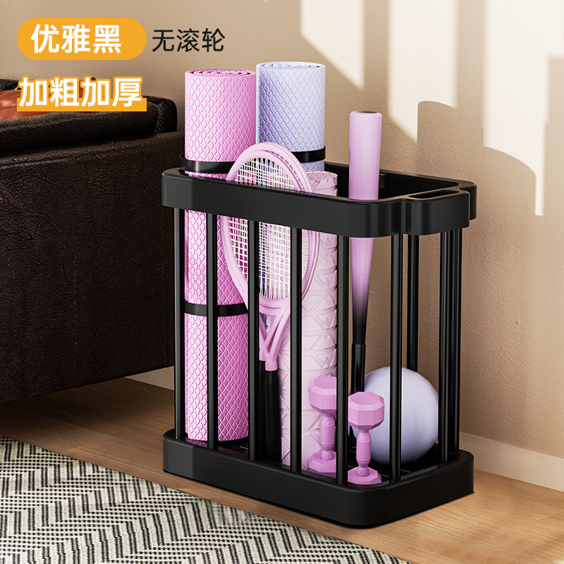 简约脏衣服收纳篮筐瑜伽健身器材收纳筐塑料带轮浴室储物收纳车|undefined