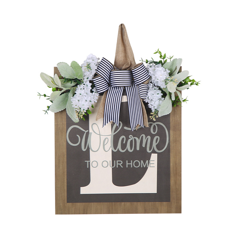 Nuevo producto transfronterizo 26 letras inglesas personalizado puerta de entrada decoración puerta colgante Decoración Accesorios artesanías de madera colgante