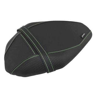Seat Bag Seat Cushion, Motorcycle cushion - rear-seat-cushion-black-green-line