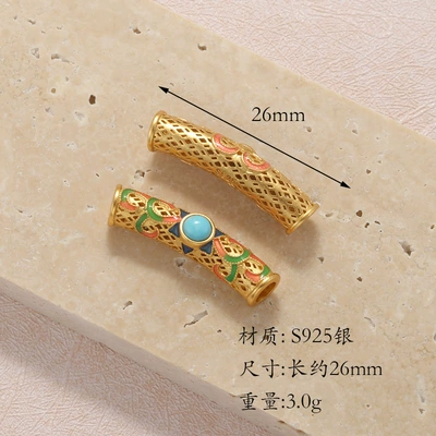 Zərgərlik ara hissələri — S925 Silver Gold-Plated Heart-Shaped - t6a1916