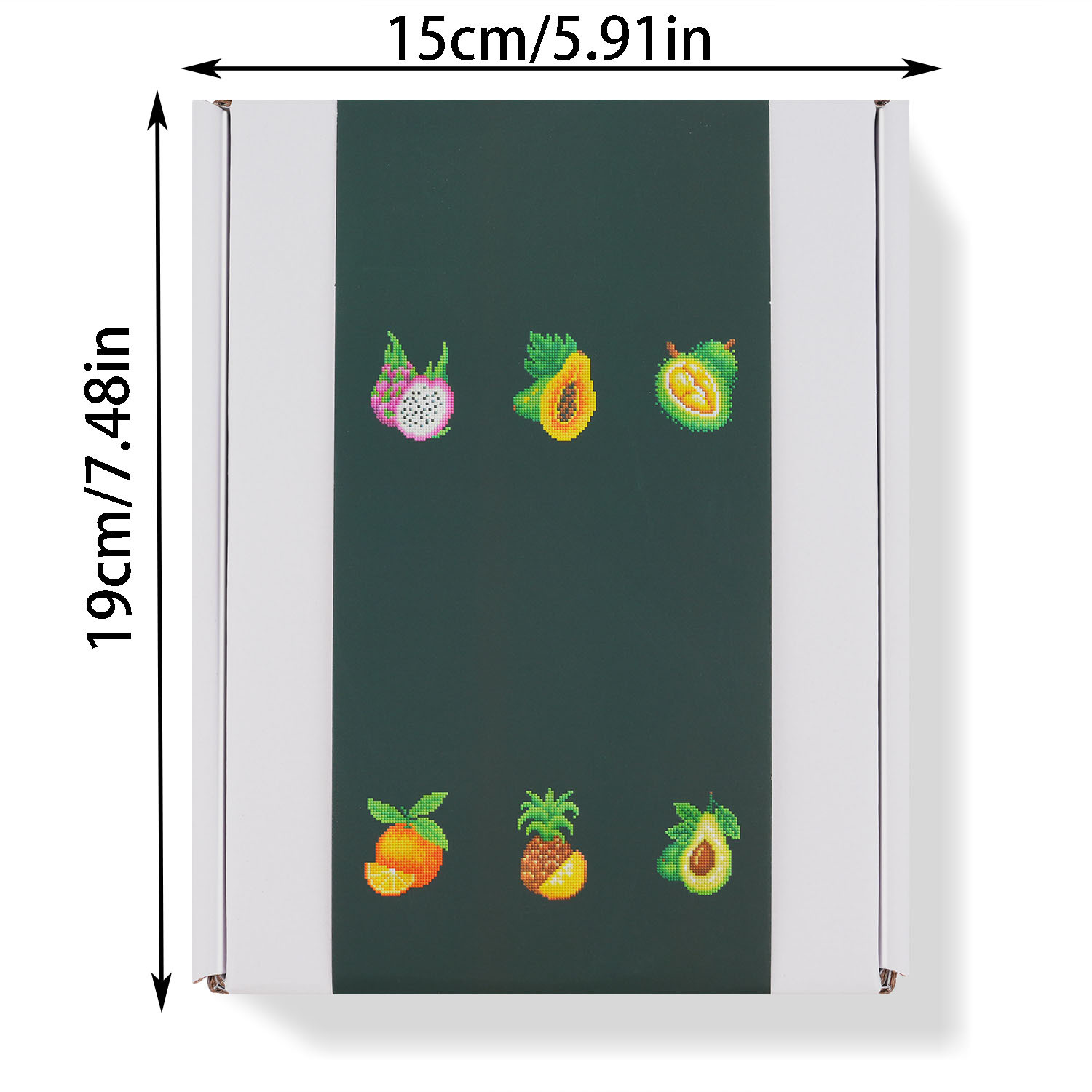 Diamante 5D transfronterizo DIY5 * 7 pulgadas sin marco creativo frutas exóticas manzanas piña estación independiente venta caliente