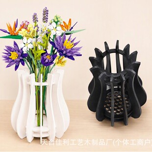 ����ľ�|ƴ�D��ƿ�Ҿ��b� Wooden Puzzle Flower Vase �羳��Ʒ