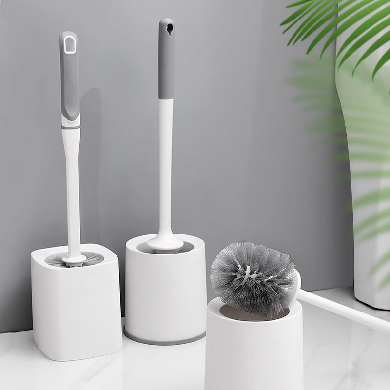 No Dead Ange Long Hande With Base Set Househod Toiet Bathroom Wa-Mounted Multi-Functiona Ceaning Brush Magic_voghion.com