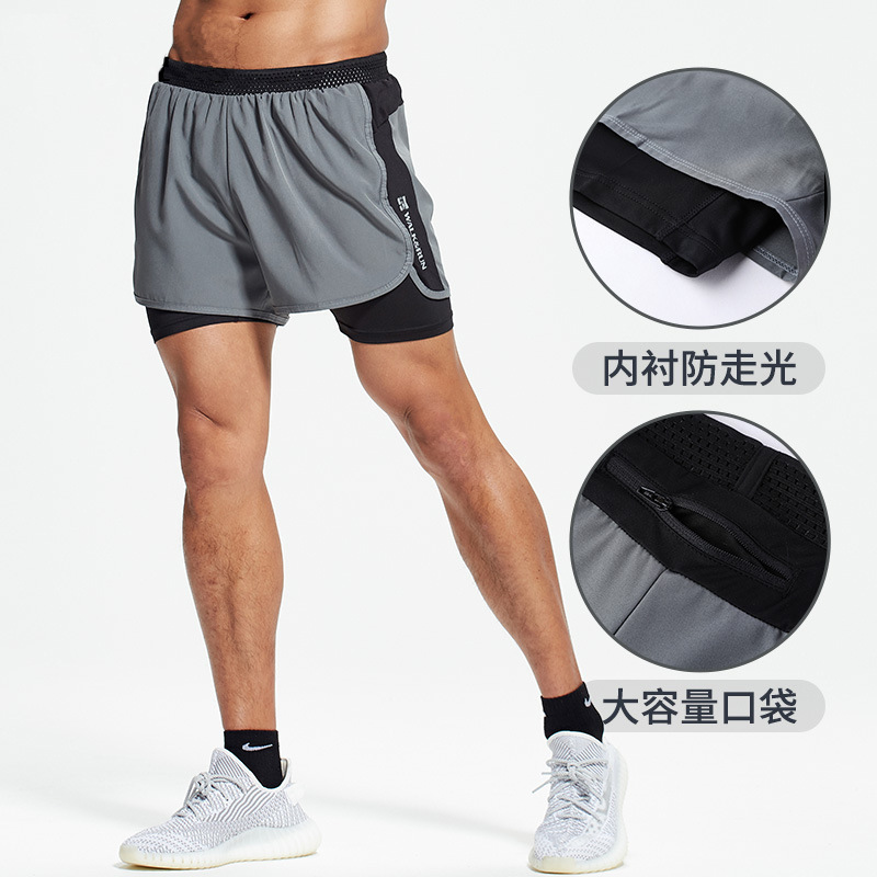 Professional marathon track and field running training men's sports shorts anti-light lining fitness quick-drying pants UA