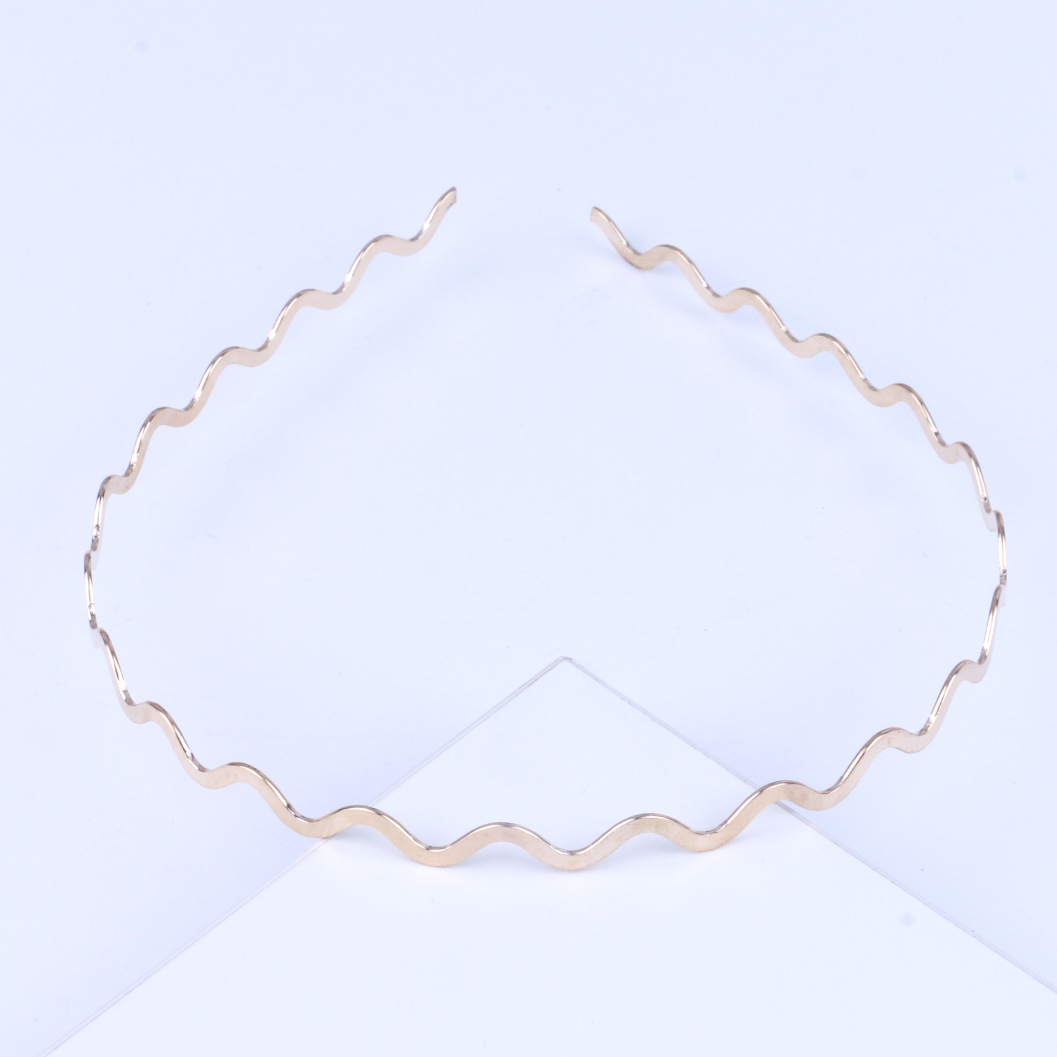 金属波浪细发箍金色银色女细款简约百搭实用刘海发箍外出时尚头箍