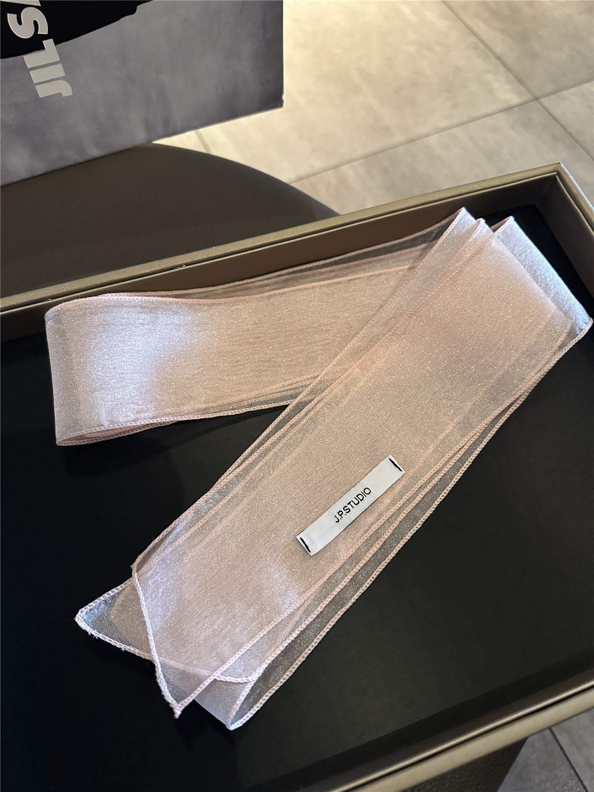 4 # 라이트 핑크 오간자 리본