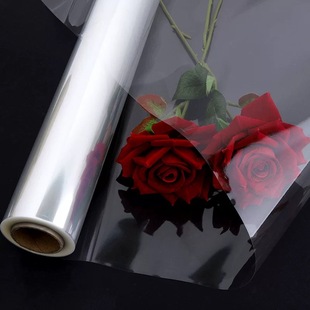 Customized Glass Transparent Packaging Film Flowers Opp Waterproof Floral Bag Bouquet Material Waterproof Dustproof Anti-Static