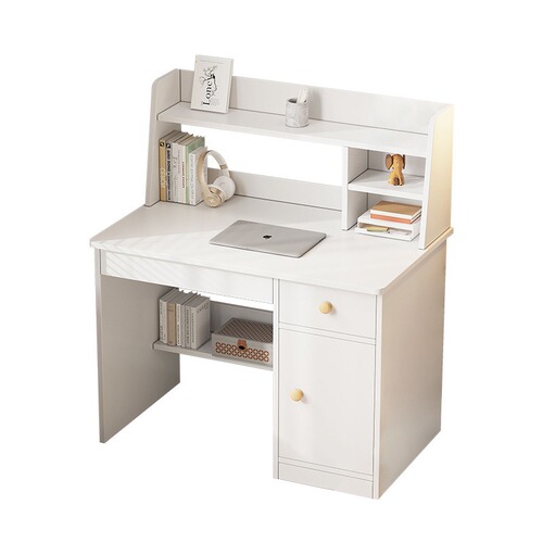 Desk and bookshelf integrated multi-functional table and chair simple computer table home bedroom student learning writing small table