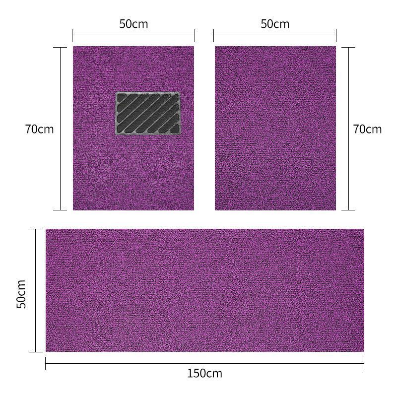 Floor Mat — Universal Universal Foot Pad - black-purple-3-piece-set