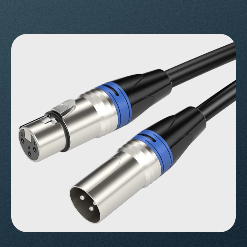 Позолоченный аудиокабель XLR, кабель для микрофона XLR (штекер-гнездо), балансный кабель с разъемом XLR, соединительный кабель для микрофона