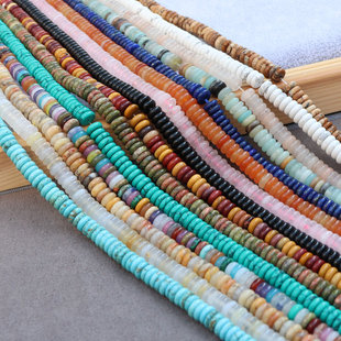 ��Ȼ�G��ʯ���2*6mm��P���Ƭ�п׈AƬɢ�鴮��diy���Ʒ�Ʒ��