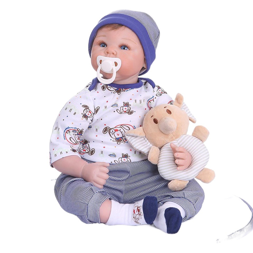 NPK simulación bebé muñeca de silicona 0-3 meses bebé europeo y americano popular productos hechos a mano