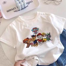 棉儿童T恤男童女童宝宝短袖夏季2025新款童装汪汪队上衣