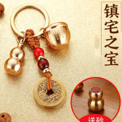 [ドロップシッピング] 富を引き寄せるヘビの新しい Baifu バトル キー チェーン レトロ Fulu ひょうたん キー チェーン 小さなペンダント