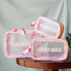 Purse PVC, cosmetic bag, capacious waterproof bag, handheld storage system for traveling, organizer bag